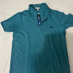 Burberry Men's Teal Polo Shirt
